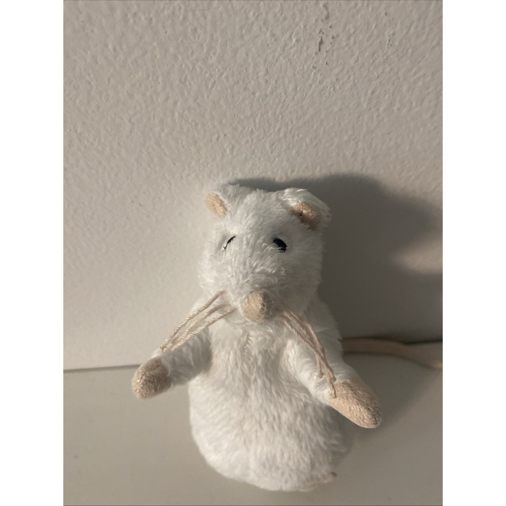 IKEA White Rat Plush Mouse Stuffed Doll Embroidered Sewn Gosig Mus Mini 4.5" - Picture 2 of 8